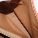 CELINE Macadam Canvas Tote Bag PVC Leather Brown Gold Auth 172185-21