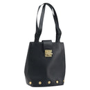 Salvatore Ferragamo Tote Bag Leather Black Gold Auth 172187-1