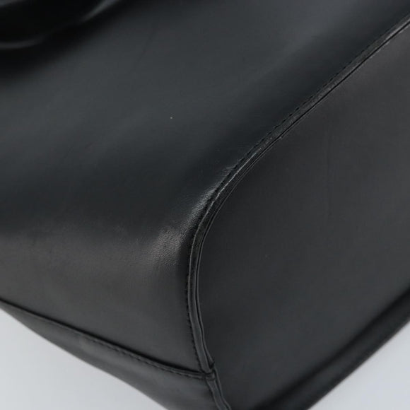 Salvatore Ferragamo Tote Bag Leather Black Gold Auth 172187