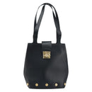 Salvatore Ferragamo Tote Bag Leather Black Gold Auth 172187-2