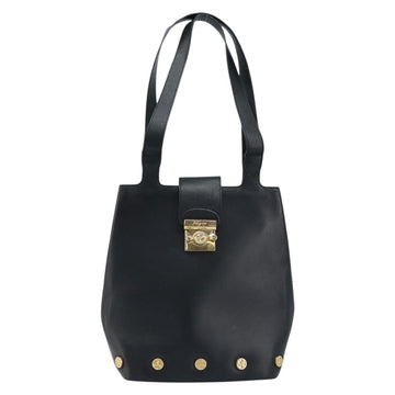 Salvatore Ferragamo Tote Bag Leather Black Gold Auth 172187 - 0