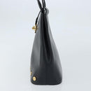 Salvatore Ferragamo Tote Bag Leather Black Gold Auth 172187-4