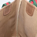 GUCCI GG Supreme Web Sherry Line Tote Bag PVC Beige Red 39 02 003 Auth 172201-19