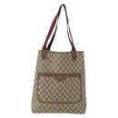 GUCCI GG Supreme Web Sherry Line Tote Bag PVC Beige Red 39 02 003 Auth 172201-13