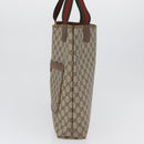 GUCCI GG Supreme Web Sherry Line Tote Bag PVC Beige Red 39 02 003 Auth 172201-3