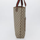 GUCCI GG Supreme Web Sherry Line Tote Bag PVC Beige Red 39 02 003 Auth 172201-4