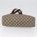 GUCCI GG Supreme Web Sherry Line Tote Bag PVC Beige Red 39 02 003 Auth 172201-5