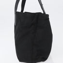 PRADA Tote Bag Nylon Silver Black Auth 172204-3