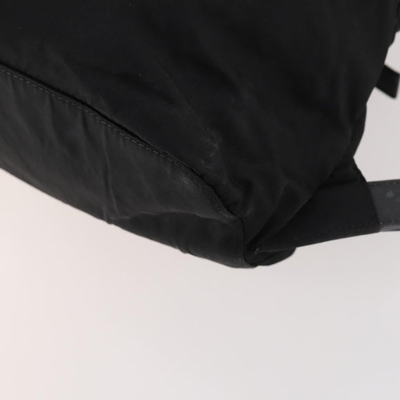 PRADA Backpack Nylon Silver Black Auth 172208