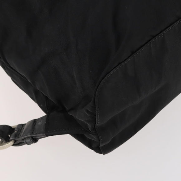 PRADA Backpack Nylon Silver Black Auth 172208