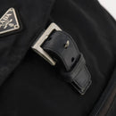 PRADA Backpack Nylon Silver Black Auth 172208-21