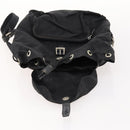 PRADA Backpack Nylon Silver Black Auth 172208-23