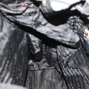 PRADA Backpack Nylon Silver Black Auth 172208-24