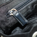 PRADA Backpack Nylon Silver Black Auth 172208-27