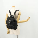 PRADA Backpack Nylon Silver Black Auth 172208-31