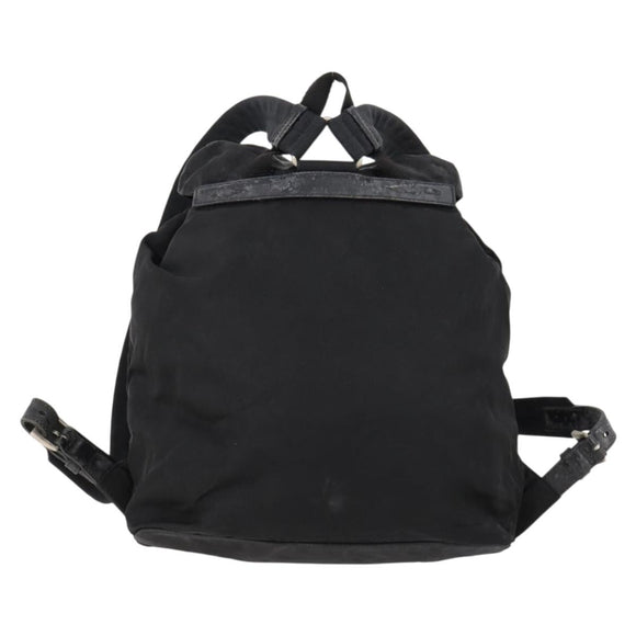 PRADA Backpack Nylon Silver Black Auth 172208