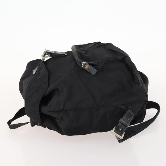PRADA Backpack Nylon Silver Black Auth 172208