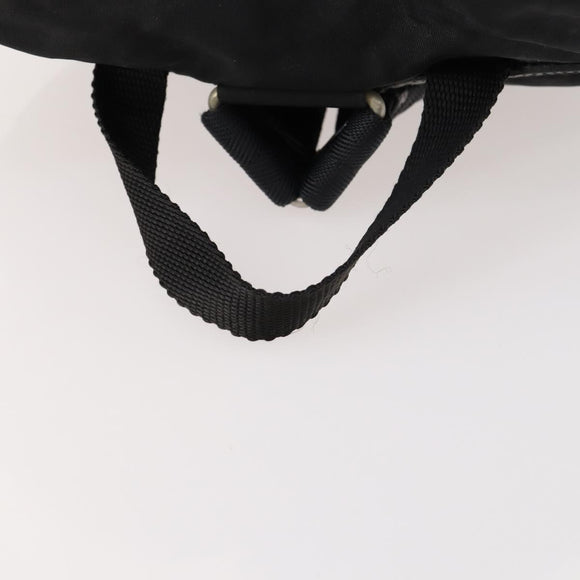 PRADA Backpack Nylon Silver Black Auth 172208