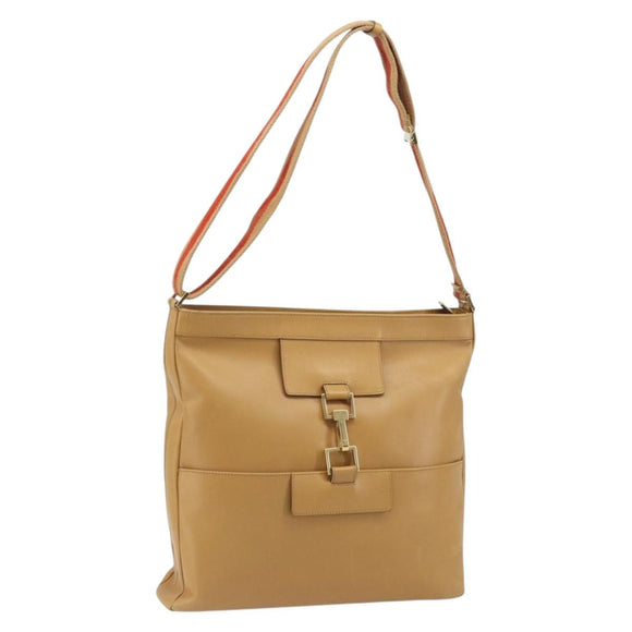 GUCCI Jackie Sherry Line Shoulder Bag Leather Brown Gold 001 4094 Auth 172211