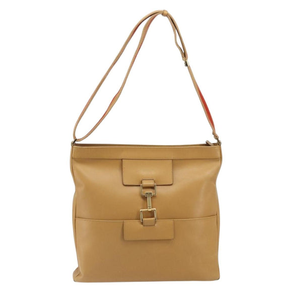 GUCCI Jackie Sherry Line Shoulder Bag Leather Brown Gold 001 4094 Auth 172211