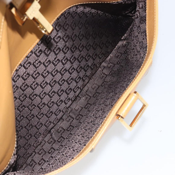 GUCCI Jackie Sherry Line Shoulder Bag Leather Brown Gold 001 4094 Auth 172211