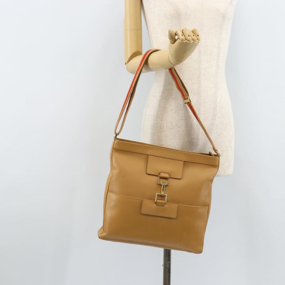 GUCCI Jackie Sherry Line Shoulder Bag Leather Brown Gold 001 4094 Auth 172211