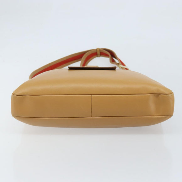 GUCCI Jackie Sherry Line Shoulder Bag Leather Brown Gold 001 4094 Auth 172211