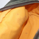 LOEWE Anagram Hand Bag Suede Green Gold Auth 172213-19