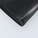 GIVENCHY Chain Hand Bag Leather Black Gold Auth 172216-14
