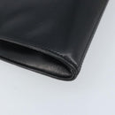 GIVENCHY Chain Hand Bag Leather Black Gold Auth 172216-16