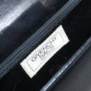 GIVENCHY Chain Hand Bag Leather Black Gold Auth 172216-18