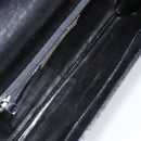 GIVENCHY Chain Hand Bag Leather Black Gold Auth 172216-11