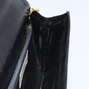 GIVENCHY Chain Hand Bag Leather Black Gold Auth 172216-19
