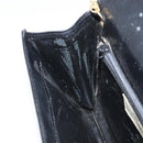 GIVENCHY Chain Hand Bag Leather Black Gold Auth 172216-20