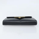 GIVENCHY Chain Hand Bag Leather Black Gold Auth 172216-5