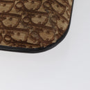 Christian Dior Trotter Canvas Shoulder Bag Brown Gold Auth 172219-13