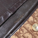 Christian Dior Trotter Canvas Shoulder Bag Brown Gold Auth 172219-17