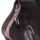 Christian Dior Trotter Canvas Shoulder Bag Brown Gold Auth 172219-20