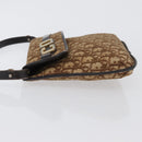 Christian Dior Trotter Canvas Shoulder Bag Brown Gold Auth 172219-5