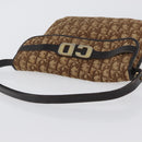 Christian Dior Trotter Canvas Shoulder Bag Brown Gold Auth 172219-6