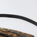 Christian Dior Trotter Canvas Shoulder Bag Brown Gold Auth 172219-8
