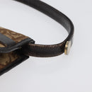 Christian Dior Trotter Canvas Shoulder Bag Brown Gold Auth 172219-9
