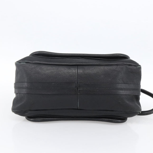Chloe Hand Bag Leather 2way Black Gold Auth 172220