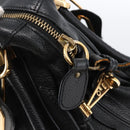 Chloe Hand Bag Leather 2way Black Gold Auth 172220-16