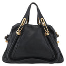 Chloe Hand Bag Leather 2way Black Gold Auth 172220-3