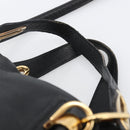 Chloe Hand Bag Leather 2way Black Gold Auth 172220-8