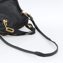 Chloe Hand Bag Leather 2way Black Gold Auth 172220-9