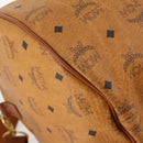 MCM Logogram Vicetos Boston Bag PVC 2way Brown Gold Auth 172221-19