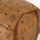 MCM Logogram Vicetos Boston Bag PVC 2way Brown Gold Auth 172222-11