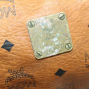 MCM Logogram Vicetos Boston Bag PVC 2way Brown Gold Auth 172222-24